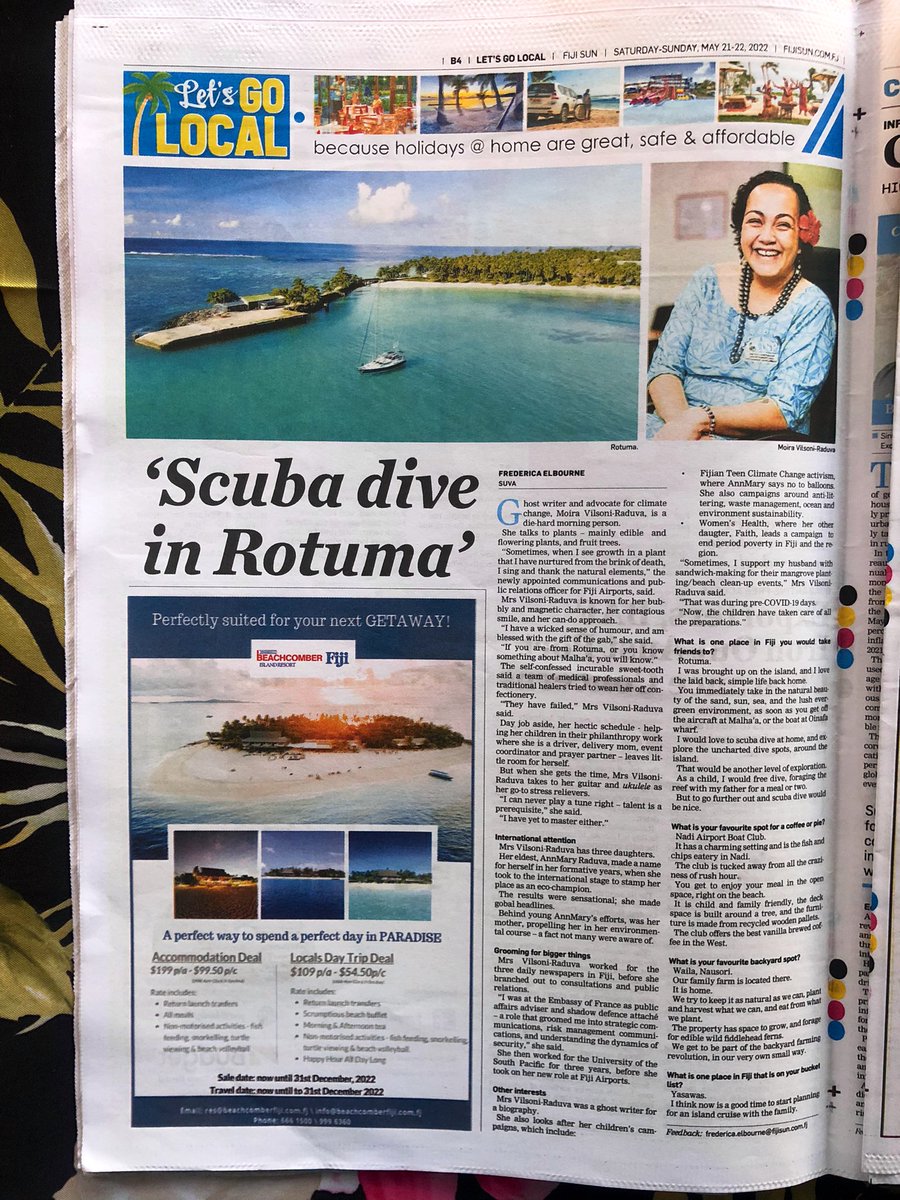 mvilsoni_fj's tweet photo. Scuba dive in #Rotuma would be really nice! Thank you @sun_fiji for the support &amp; coverage of our FA events 🙏 ... really appreciate all the coverage for @NadiAirport #FijiAirports @fijitimes @fijionenewsupl1 @FBC_News @Naikasof https://t.co/0vBfYxuMYo