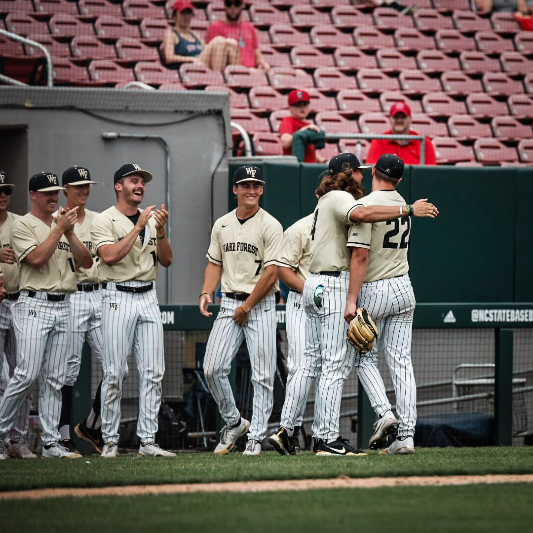 What. An. Outing. ⚡️

7.1 innings (career high)
7 Ks (ties career high)
0 runs 
1 hit
3 walks

@teddy_mcgraw | #GoDeacs 🎩