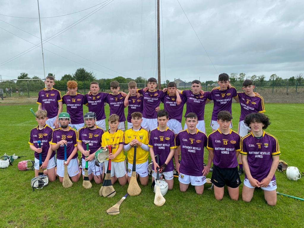 JJDoyle1's tweet photo. Some day for @OfficialWexGAA hurling, really competitive outings for our #modelacademy teams, special mention to these young U14s on their 1st day representing their county. 

What role models they have in our senior players, what a performance tonight, congratulations all💜💛 https://t.co/Z0JhceSeu9