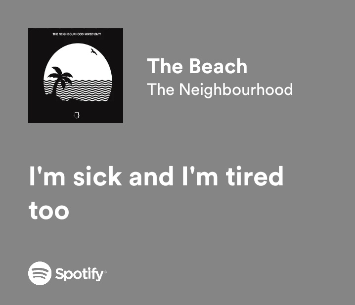 the beach // the neighbourhood