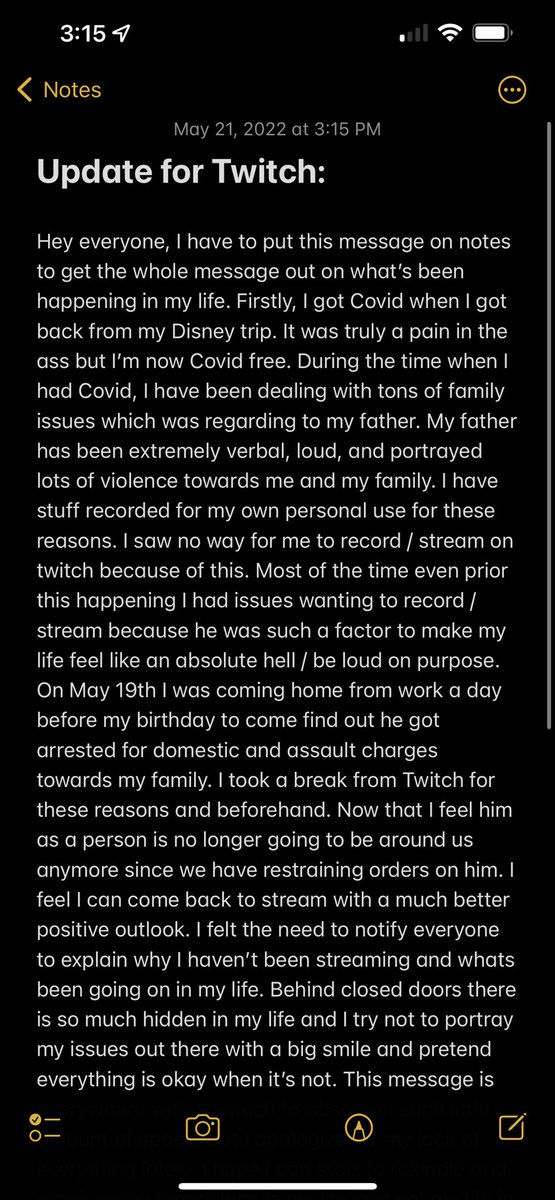RealNishi's tweet photo. This is an update regarding my twitch and life issues… please read if you can. My birthday yesterday was a very odd one and just felt the need to share what’s been going on. Thank you and I love you all.. 

#twitchstreamer #Vtuber #Lifeupdate https://t.co/EmvT1c798Y