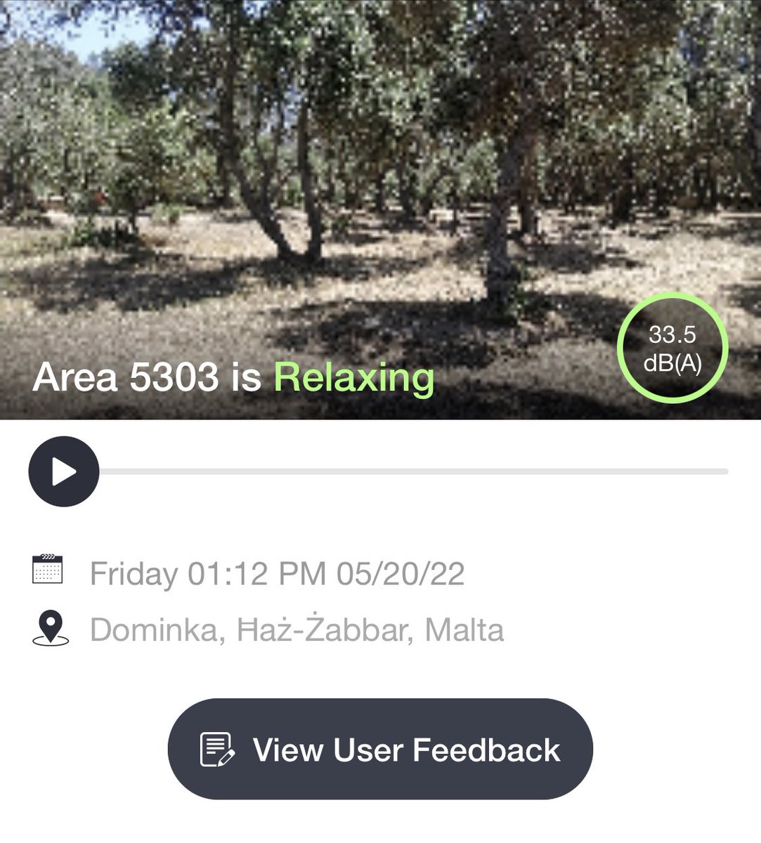 Antonella Radicchi, PhD (@antoradix) on Twitter photo From #Malta, a relaxing quiet place crowdsourced with <a href="/HUSHCITYapp/">Hush City app</a> #sharingiscaring π #openaccess β‘οΈ map.opensourcesoundscapes.org/area-detail/53β¦ #liveability #sound #nature #citizenscience From #Malta, a relaxing quiet place crowdsourced with <a href="/HUSHCITYapp/">Hush City app</a> #sharingiscaring π #openaccess β‘οΈ map.opensourcesoundscapes.org/area-detail/53β¦ #liveability #sound #nature #citizenscience