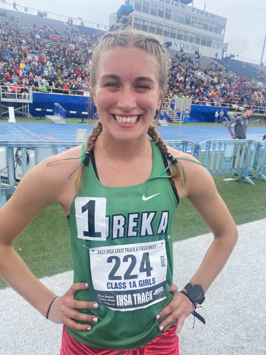 hoijim's tweet photo. Eureka!  The Hornets have another state track champ!  Anna Perry dominates Class 1A 3200!! https://t.co/wLJ380WzR2