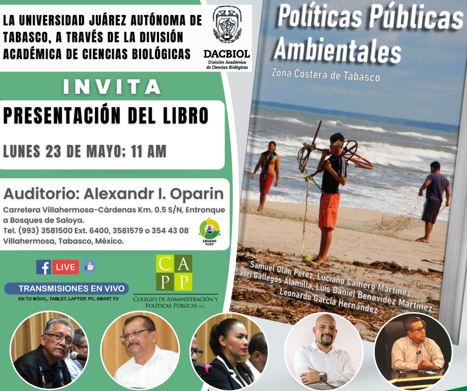 🔰El Colegio de Administración y Políticas Públicas agradece la distinción de parte de la "Universidad Juárez Autónoma de Tabasco y de la División Académica de Ciencias Biológicas", nos vemos el lunes 23 de mayo, en punto de las 11:00 horas.
<a href="/UJAT/">UJAT</a> <a href="/Dacbiol_ujat/">Dacbiol Ujat</a> <a href="/PosgradoDACBIOL/">PosgradoDACBIOL-UJAT</a>