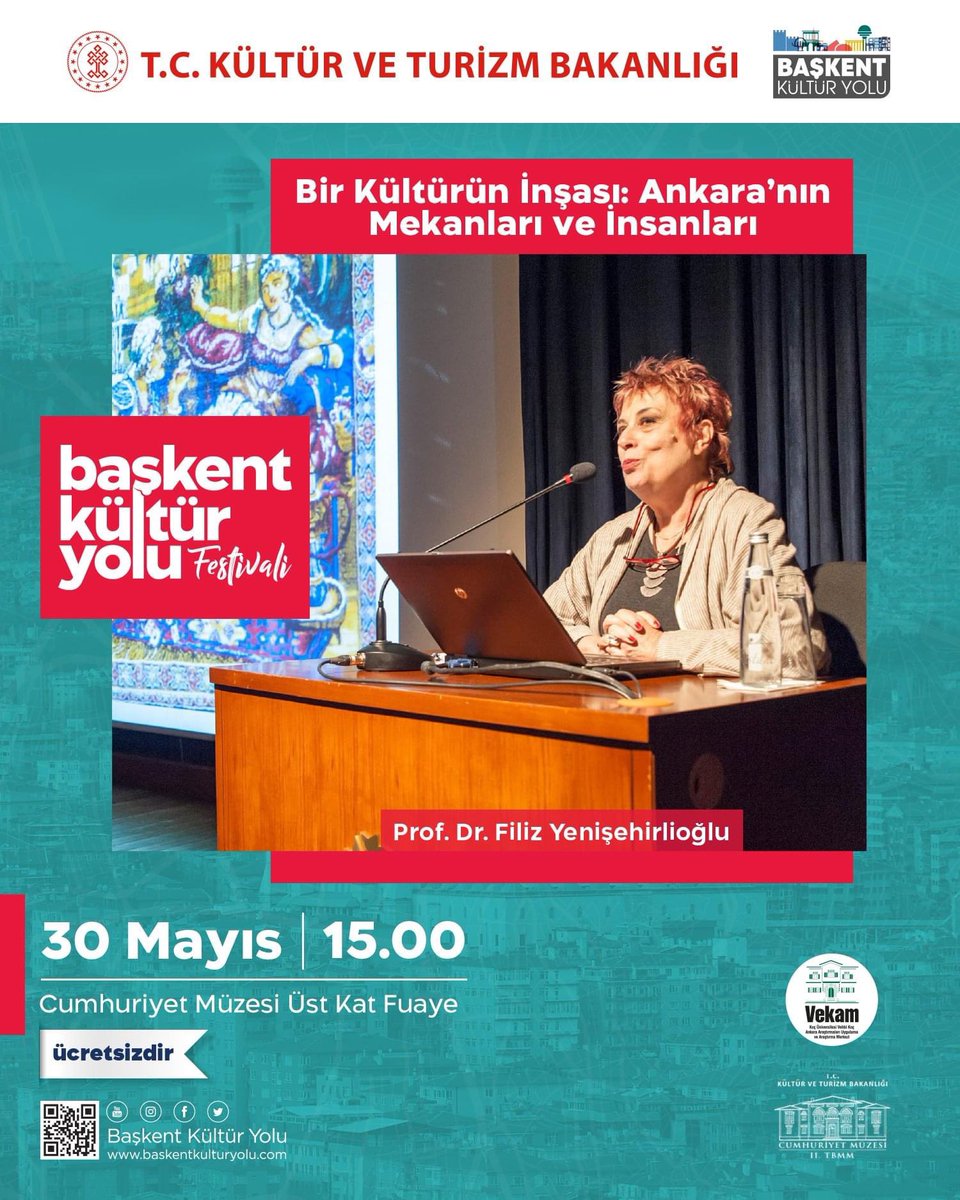 ankarakyf's tweet photo. Hacı Bayram-ı Veli'den, İpek Yolu'na, Ankara'nın Mekanları'ndan, Gizemli Uygarlıklar'a....

Birbirinden önemli isimlerin katılımıyla, kültür söyleşileri Başkent Kültür Yolu Festivali'nde!

🎶🎨🎙️🎭🎸

#BaşkentKültürYolu https://t.co/p2N5J8kHsr