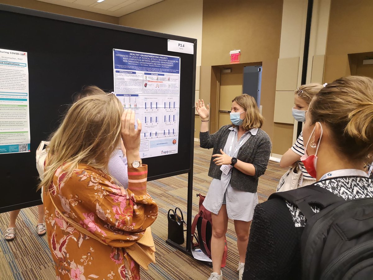 Marie Vermote (@marievermote_) on Twitter photo First in-person poster presentation on physical activity and sedentary behavior in Flemish grandparents @ISBNPA2022. Thanks for the opportunity! #ISBNPA2022
<a href="/Prof_EvaDHondt/">Eva D'Hondt</a>, Tom Deliens, Benedicte Deforche, <a href="/MOVE_VUB/">MOVE-Movement & Nutrition for Health & Performance</a> <a href="/HealthUGent/">Health Promotion UGent</a> <a href="/FWOVlaanderen/">FWO</a> First in-person poster presentation on physical activity and sedentary behavior in Flemish grandparents @ISBNPA2022. Thanks for the opportunity! #ISBNPA2022
<a href="/Prof_EvaDHondt/">Eva D'Hondt</a>, Tom Deliens, Benedicte Deforche, <a href="/MOVE_VUB/">MOVE-Movement & Nutrition for Health & Performance</a> <a href="/HealthUGent/">Health Promotion UGent</a> <a href="/FWOVlaanderen/">FWO</a>