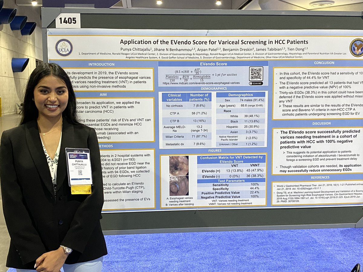 VibhuC_MD's tweet photo. Very proud brother of a budding GI @Punya511 - learning about the EVendo Score for variceal screening in HCC @UCLAHealth https://t.co/2NGrxBQi6a