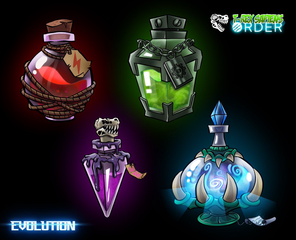 Get Ready 🔥
Your TRex will never be the same ... 
Evolution Potions are coming (only for owners)

RT + Comment with your TRex and propose the names of the potions, most like comment will win a TRex in AIRDROP

#nftcollector #NFTs #NFTCommumity