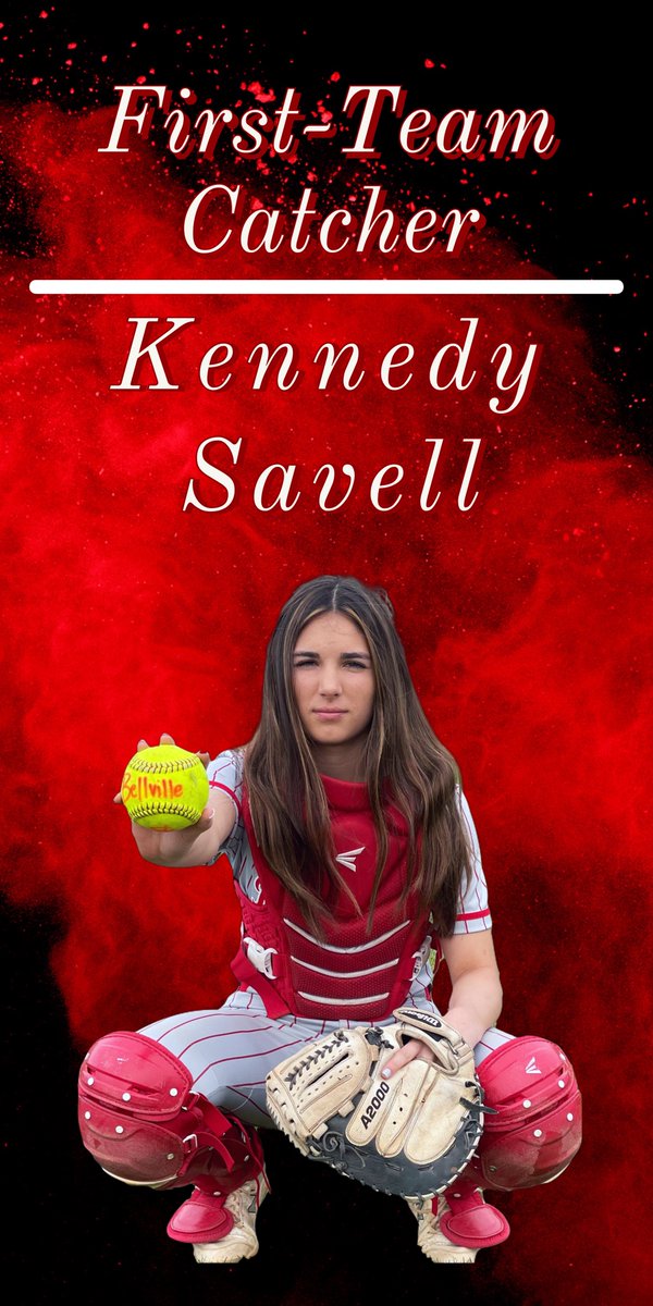 Congratulations to Kennedy Savell on being named First-Team Catcher for District 24-4A!!!
