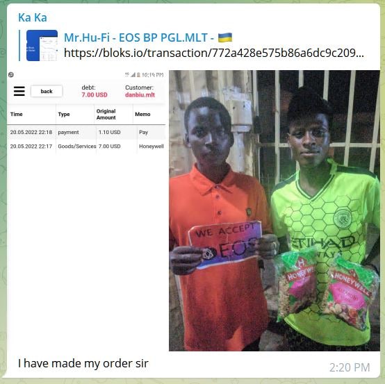 EOSPGLMLT_BP's tweet photo. More #HuFi users discovering that sales can happen in a manner that does not depend on an inflationary fiat whose source of creation is through fractional reserve loans or national borrowing. #MyvoteEOS is an initiative that can empower more people. #EOS #EOSIO https://t.co/2HNl3fmfUo