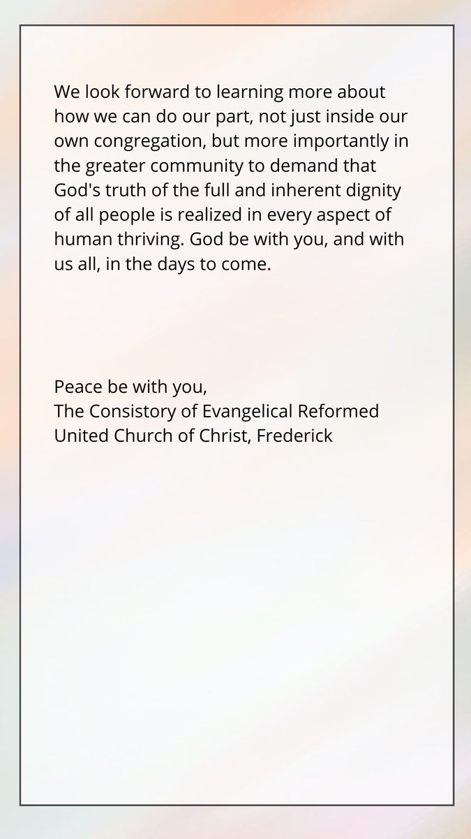 eruccfrederick's tweet photo. To the frederick community. We see you. We hear you. @eruccfrederick https://t.co/BxyrmAcXr9