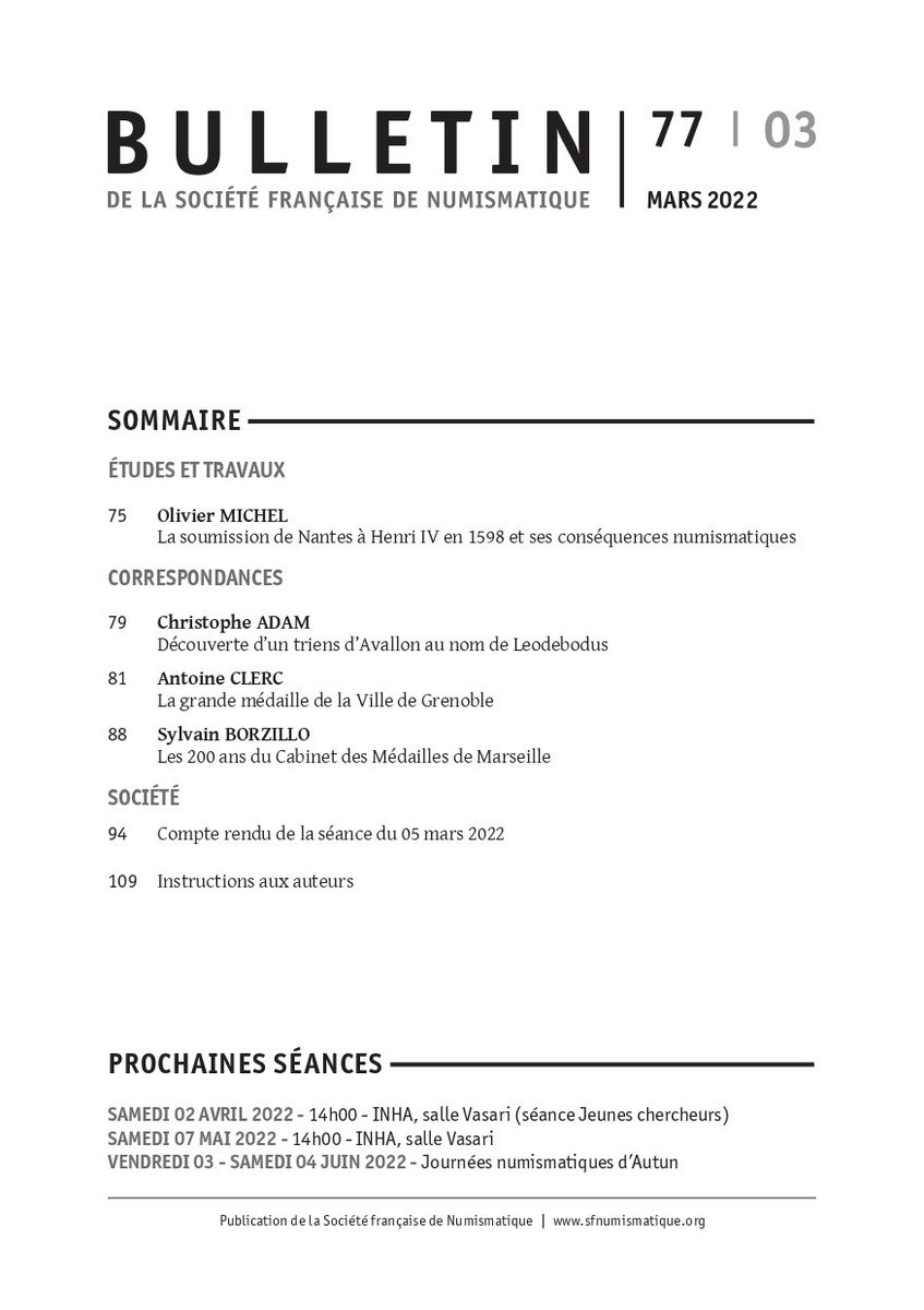 SocieteSfn's tweet photo. 1️⃣ étude, 3️⃣ correspondances : le #BSFN de mars 2022 vient de paraître !📚
#publication👇👇👇
https://t.co/C3XmAaNkMs https://t.co/CDIDU4vF1A