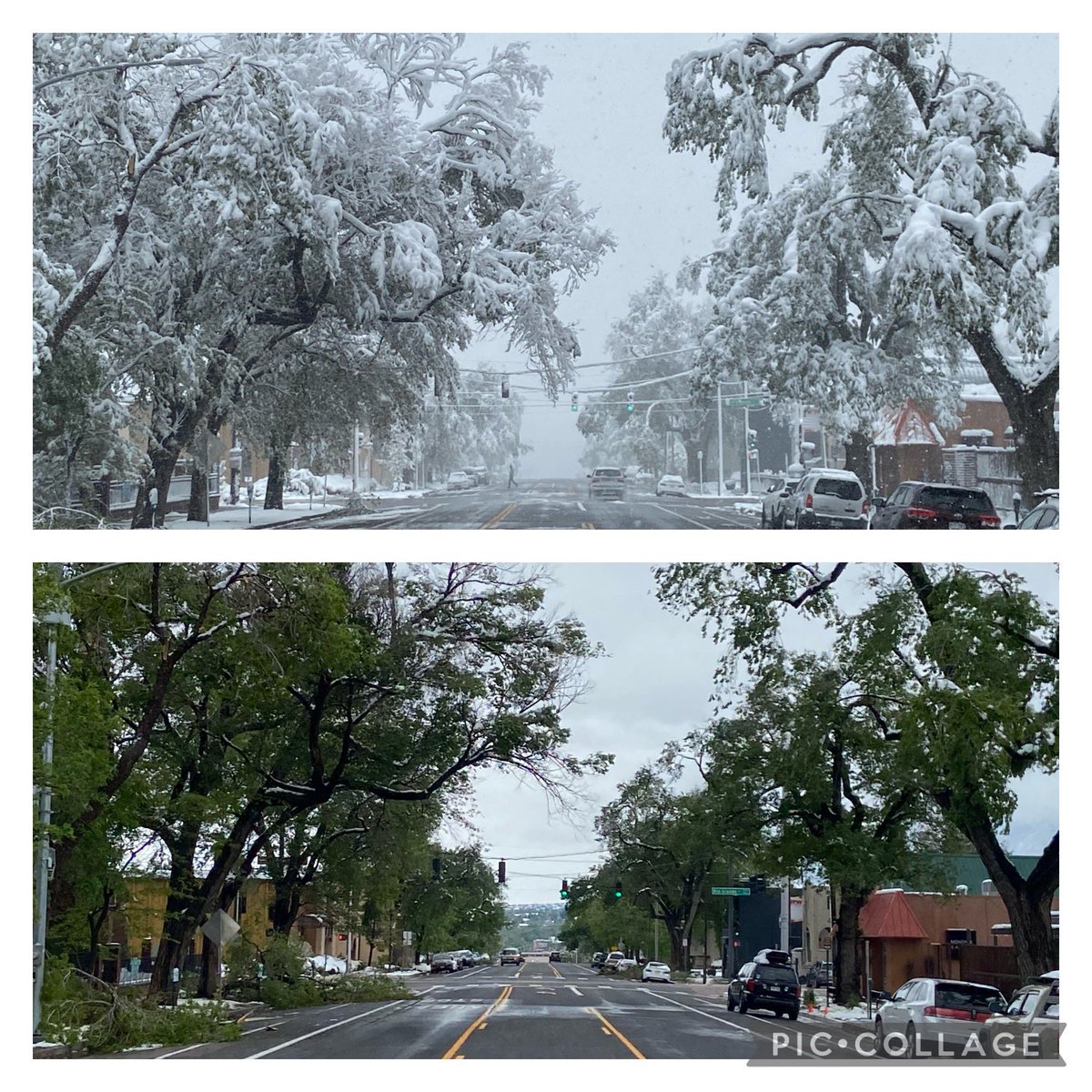 NewsMarkMcP's tweet photo. Top: 9:30 a.m.
Bottom: 1:30 p.m.
#SpringInTheSprings https://t.co/rvAXn1a3eo