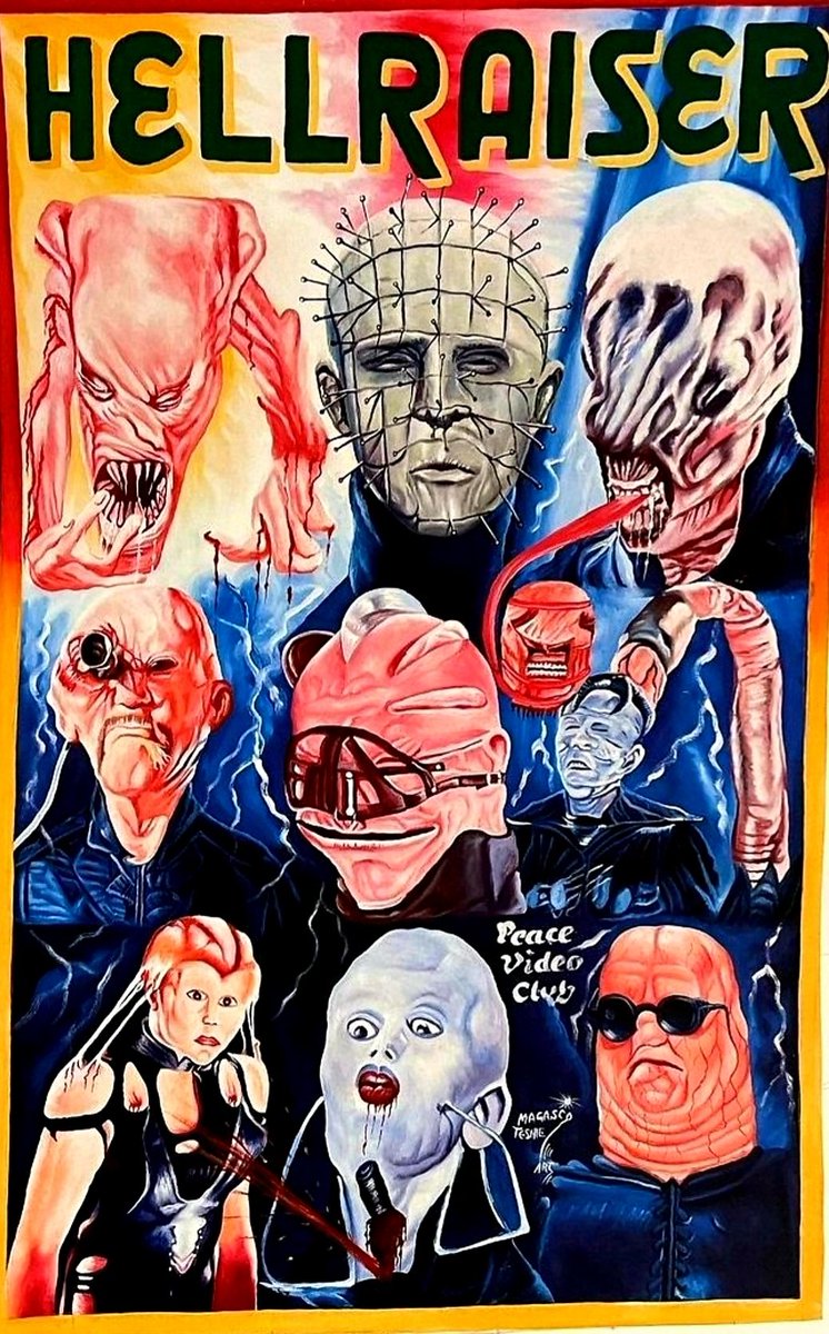 Not one but two #Hellraiser posters from Ghana... enjoy! #CliveBarker #DougBradley #Pinhead #Cenobite