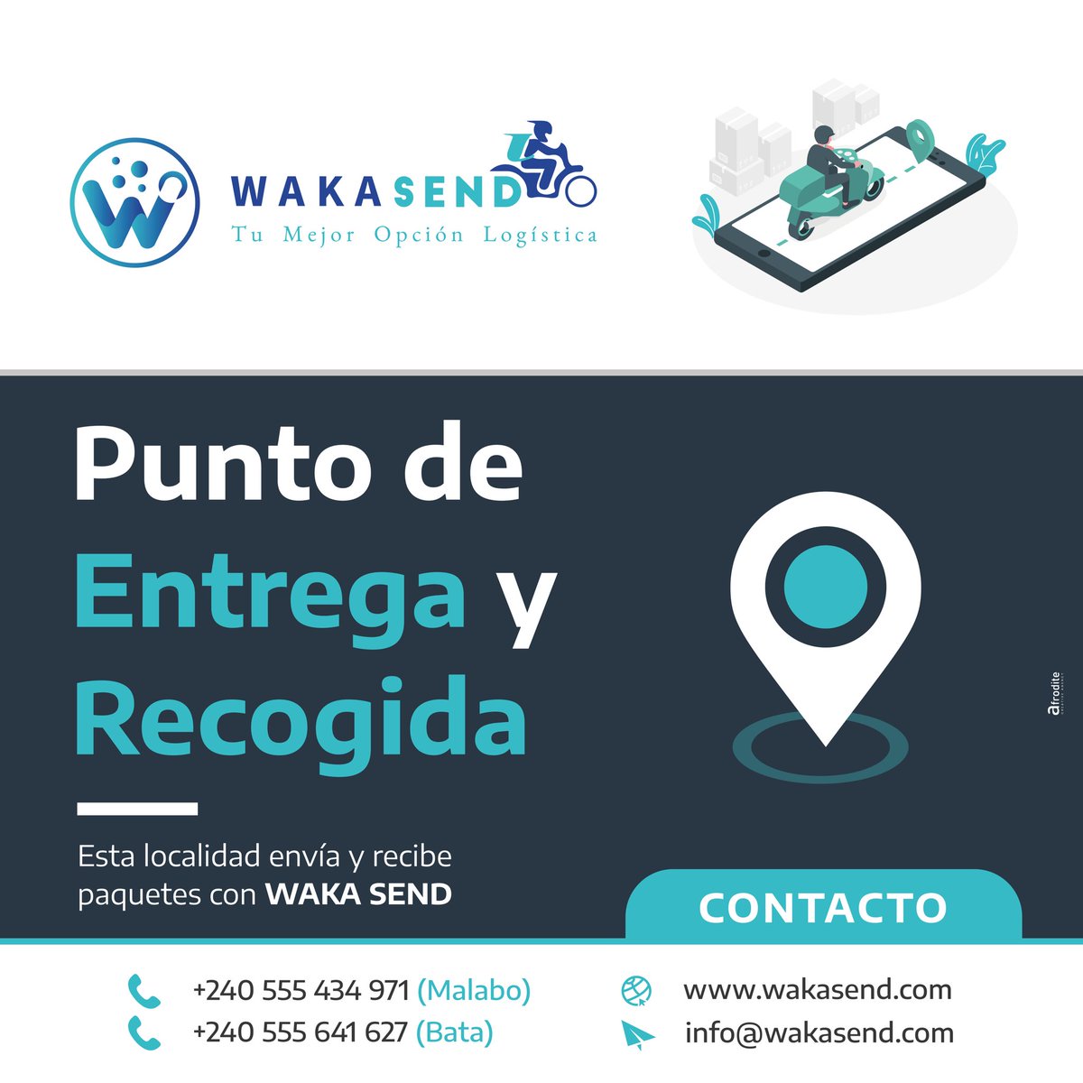 WakaSend's tweet image. WAKA SEND - FRANQUICIA 

¿Te interesa ser un colaborador de WAKA SEND en la región continental?

¿Dispones de un espacio comercial e internet? 

Ponte en contacto con nosotros para conocer las condiciones. 

Contacta: 
Email: info@wakasend.com 
WhatsApp: (+240) 555 434 971