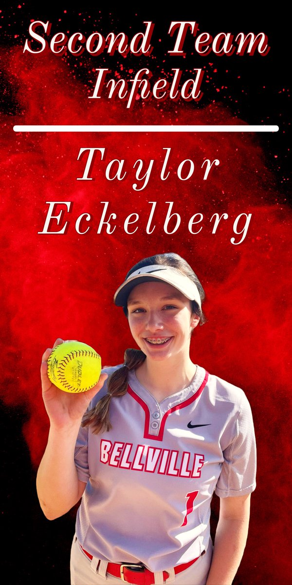 Congratulations to Taylor Eckelberg on Second Team Infield for District 24-4A!!!