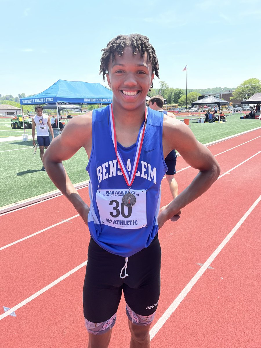 BHSBoysTrack's tweet photo. Congrats to Zyan who will be representing Bensalem at the PIAA state championship next weekend at Shippensburg!!

200 meters and 400 meters https://t.co/raGreoItCZ