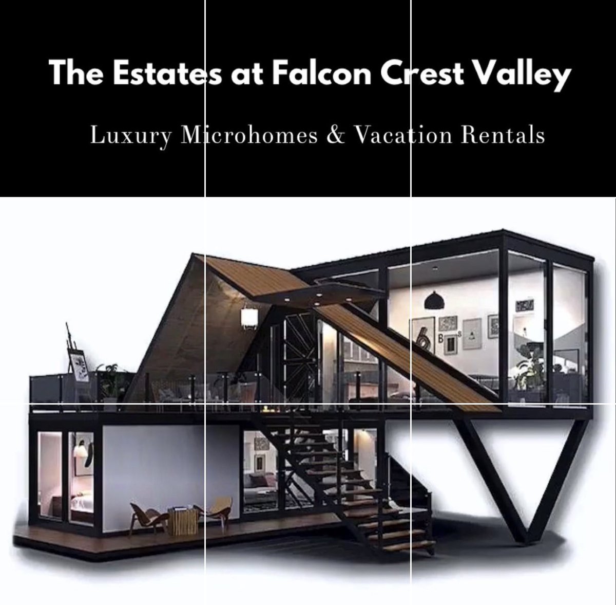 FalconCrest_'s tweet photo. Luxury Microhomes &amp; Vacation Rentals #comingsoon #falconcrestvalley #microhomes #tinyhomes #vacationhomes #Airbnb https://t.co/3tllkQikCR