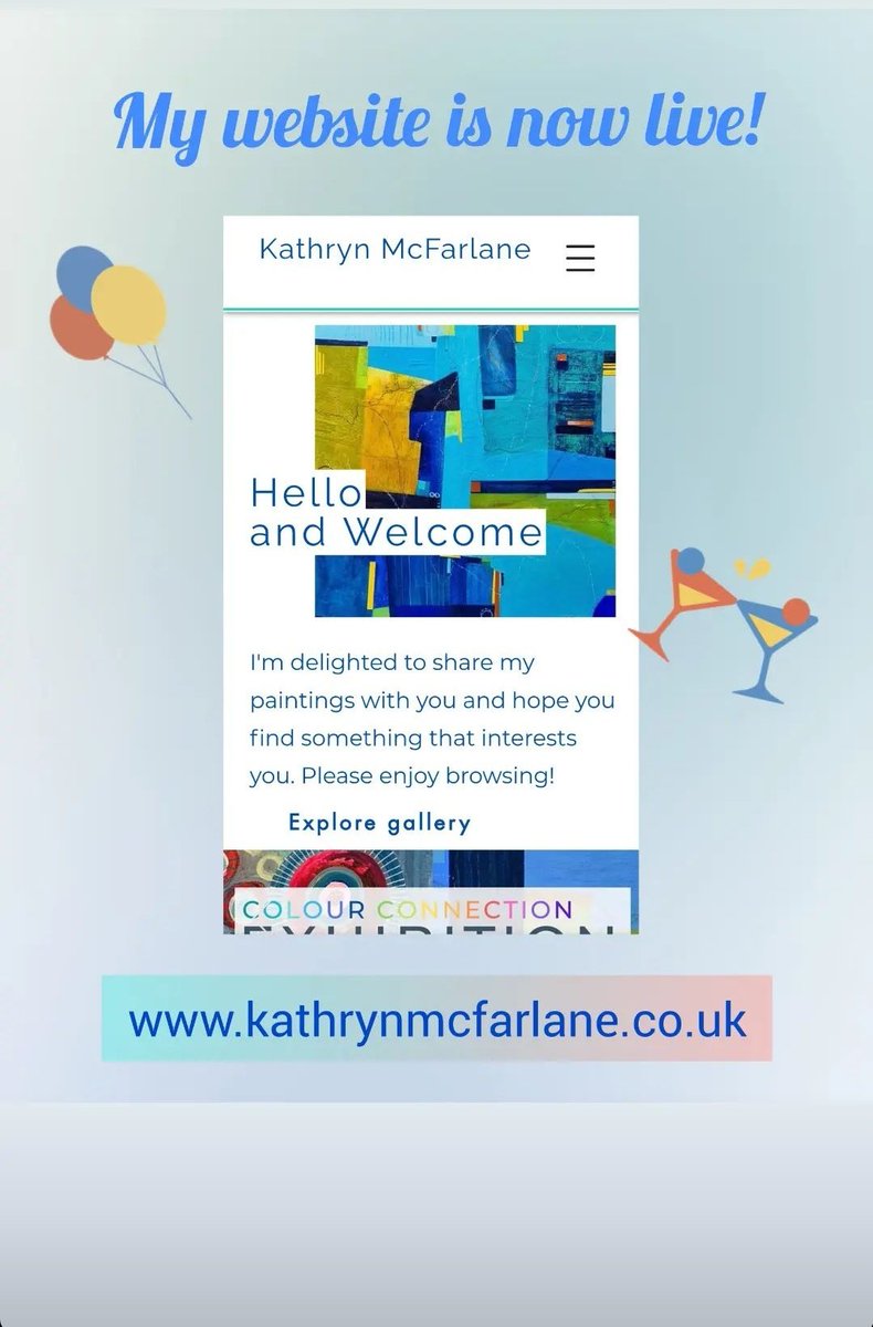 Kaths_studio's tweet photo. It's with great joy and excitement that I announce my website is now live. https://t.co/2MusnE65KR 
Check it out 😃
#newwebsite #websitelaunch #originalartforsale #originalartworks #Website  #colourfulart #scottishartist https://t.co/cMbFYJG0Jd