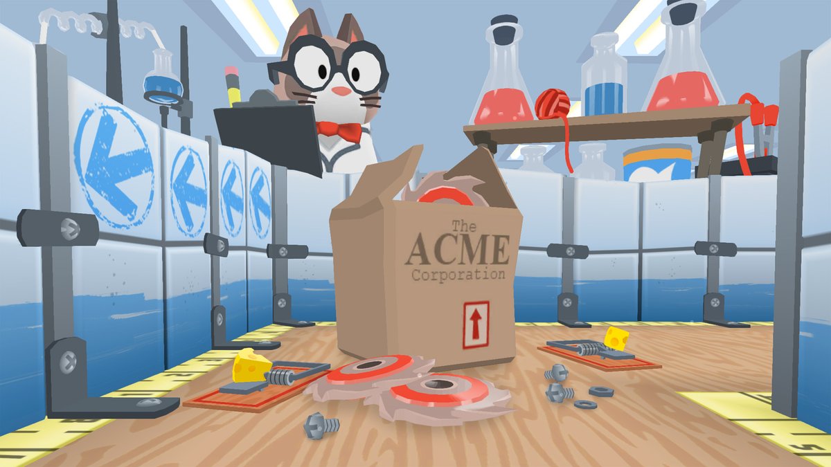 vectorunit's tweet photo. Race through the fantastical mazes of CatLab and uncover the nefarious plans of the cats! Quickly avoid the mousetraps, escape from the cats, and check out #MouseBot on PC, console, and mobile! https://t.co/jjSmsf7pYd https://t.co/TTnQbEznrQ