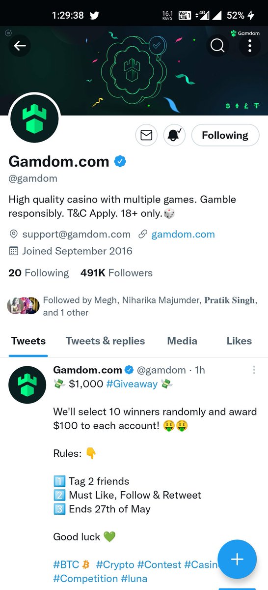 AbizzBatter's tweet photo. @gamdom Like, Retweet &amp; Following 🔔 
Join:
@BheemaRajbhar 
@SindrelaBigWin_ https://t.co/1YlQCa3r2k