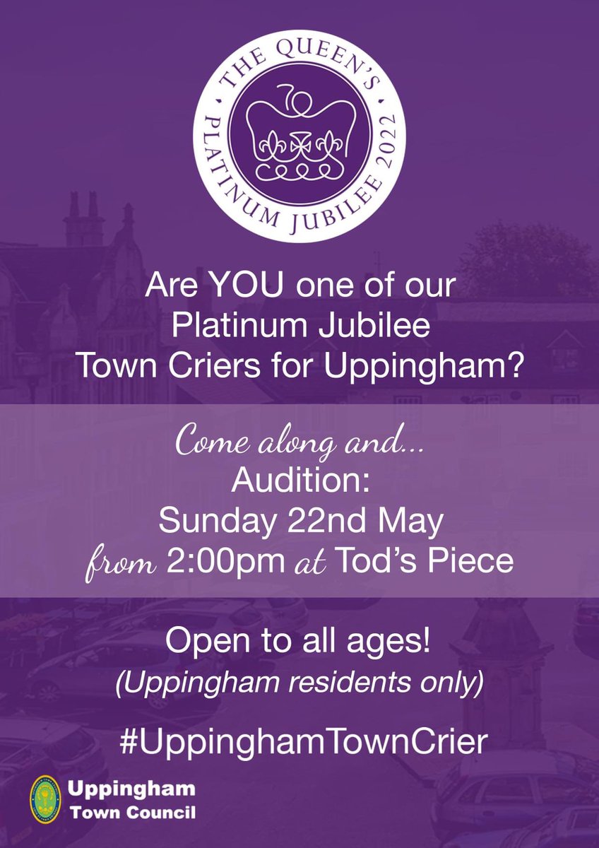 Are you ready for tomorrow? 🤗 #UppinghamTownCrier