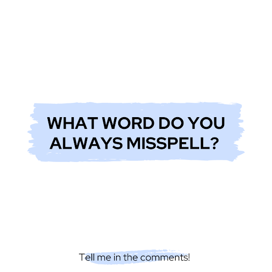 What word can you never seem to remember how to spell? Let me know in the comments and don't worry if you misspell it. 😉
#justforfun #questionsoftheday