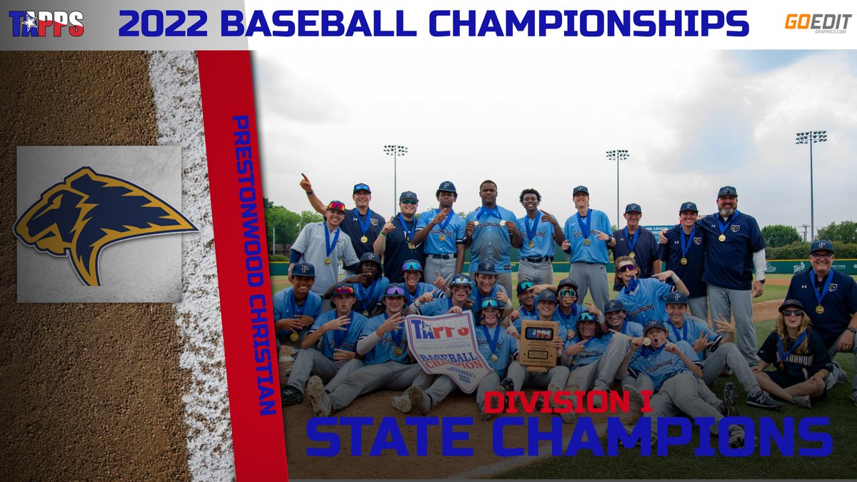 Congratulations to the Lions of <a href="/PCAAthletics/">PCAAthletics</a>, your 2022 #TAPPSbaseball State Champions! ⚾️🏆
