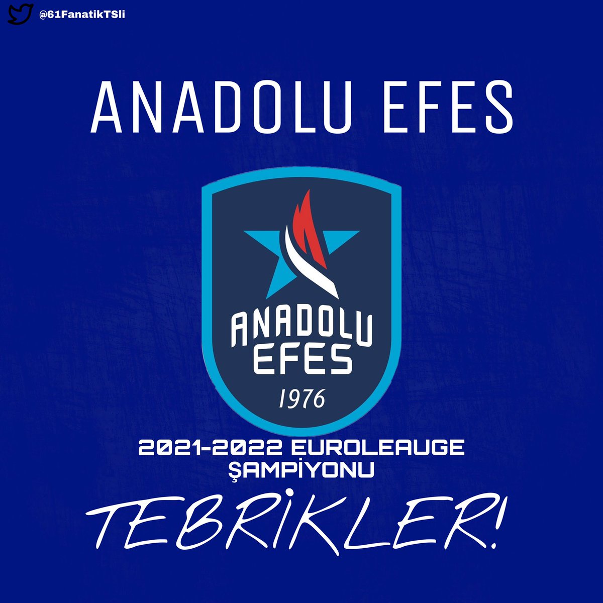 #KupanınYeriBurası 🔥 Tebrikler Anadolu Efes! 🏆🏆
#KupanınYeriAnadolu