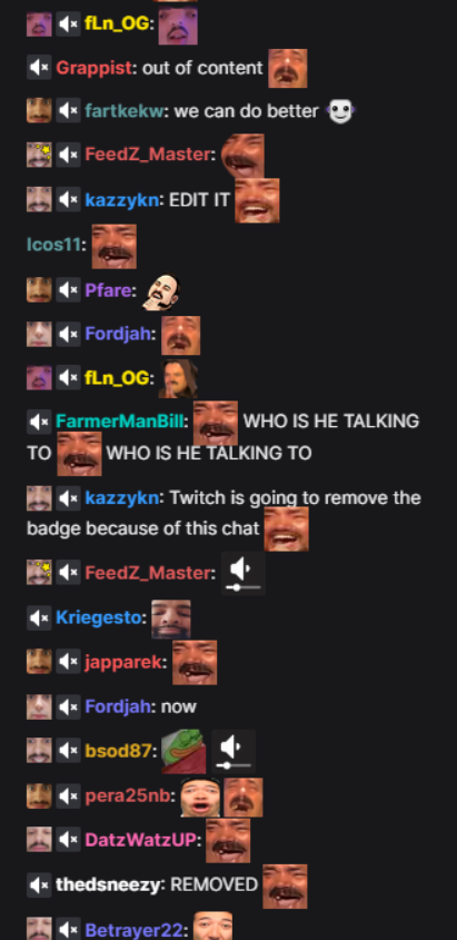 Jokereed's tweet photo. Looks like my chat really wants to hear what im saying? Thanks for new feature @Twitch 🤣 https://t.co/3FsOHofSfC