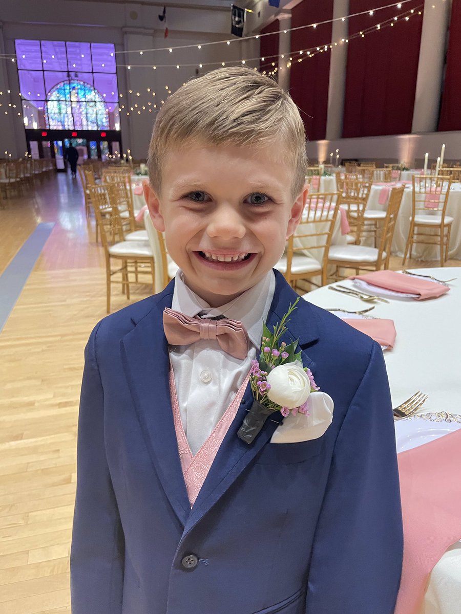 Awe he’s so handsome. Big responsibility for this guy on a big day.