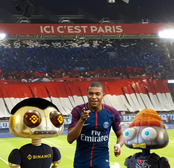 Pixelsweep's tweet photo. Whats up @KMbappe? Congrats on your new deal with #PSG. Now you can interfere with transfer policy
Let me help you......Meet @cz_binance and @PixelSweeper The only ones you need to win the #ChampionsLeague 

#NFT #Binance #cryptocurrency #BSC https://t.co/33Okgg3I9s
