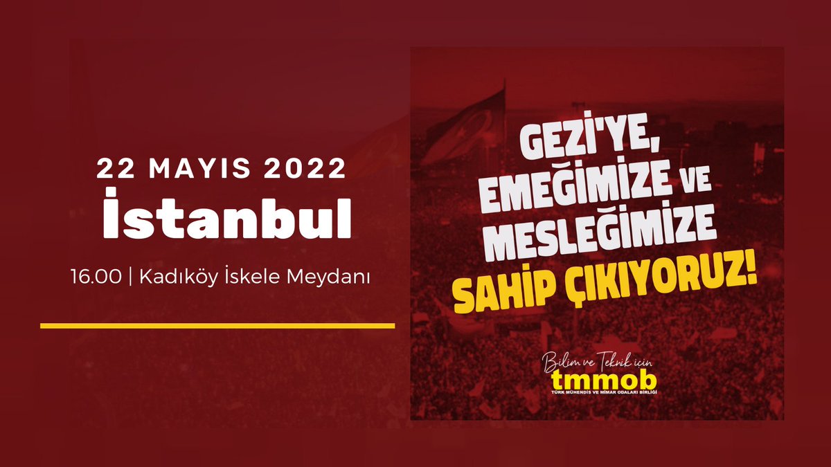 TMOBB: Gezi'ye, emeğimize ve mesleğimize sahip çıkıyoruz! bit.ly/3LyUQpl