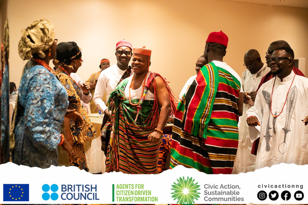 civicactionng's tweet photo. Media Highlights from the Cultural and Comedy Dinner at the Cross Reflection Session for ACT CSOs with participants from Edo state. 

The Diversity of the Edo Culture was well showcased. 

#ACTCSOsReflect https://t.co/L4fuZRHbea