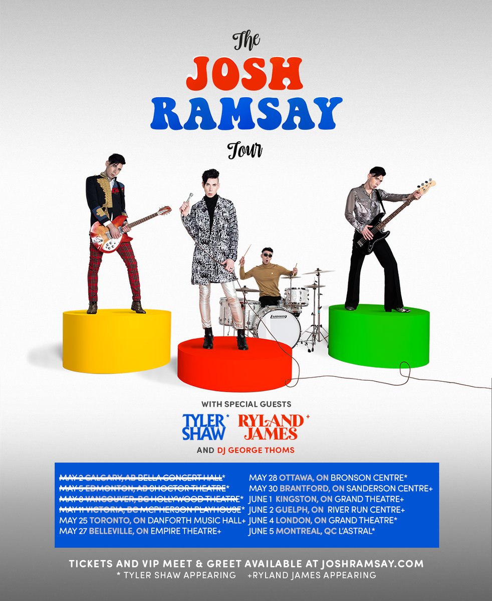 JoshRamsay's tweet photo. 🚨 WIN TICKETS FOR #TheJoshRamsayTour 🚨 
All you need to do is RT this post and tag in the comments the person you would bring with you. Don't forget to mention the city you would like to attend! Winners announced May 24th! 😎 https://t.co/OKQPw2OgRO