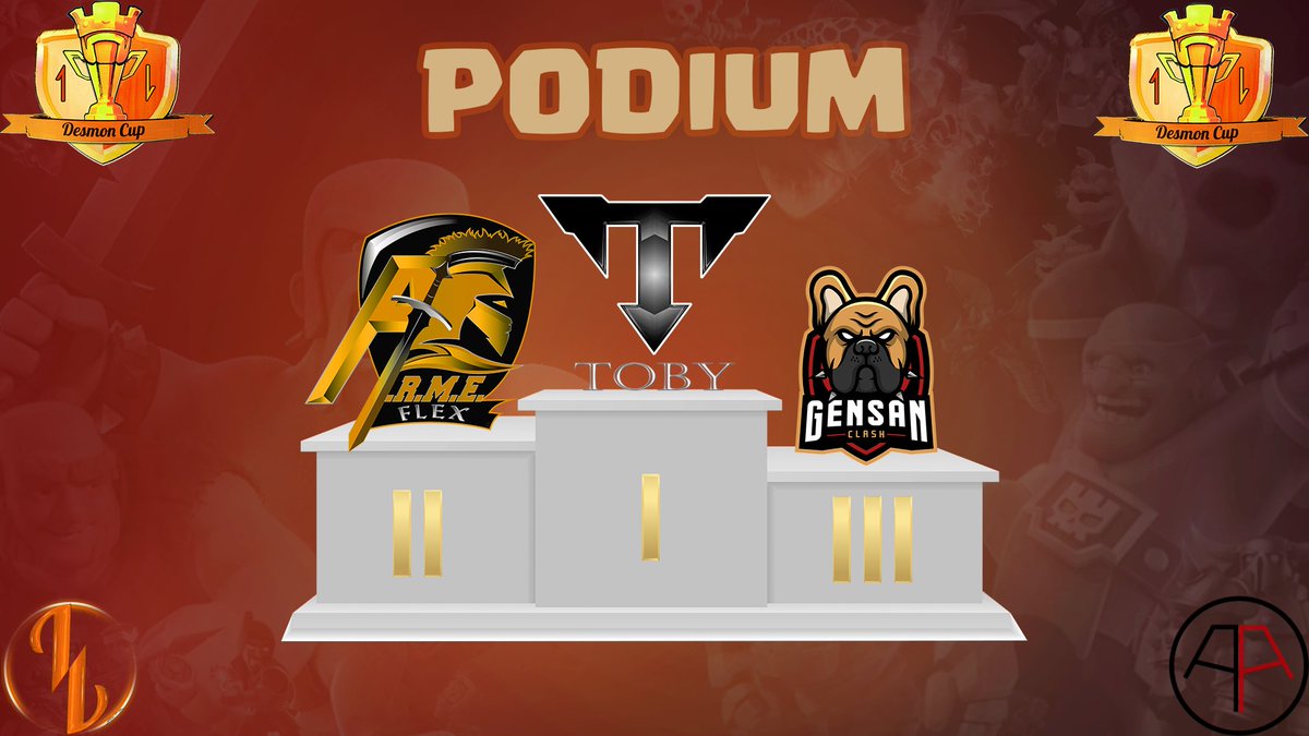 LEX (@lexoffi) on Twitter photo Résultats et Fin de la Desmon Cup🏆
🥇<a href="/TobyEsport/">Toby Esport</a>
🥈<a href="/ARMECOC/">A.R.M.E. | coc</a>
🥉<a href="/ClashGensan/">GENSAN CLASH</a>
Merci et bravo à tous 🎉
Sponsor : <a href="/Asraliatv/">Asralia TV</a> Résultats et Fin de la Desmon Cup🏆
🥇<a href="/TobyEsport/">Toby Esport</a>
🥈<a href="/ARMECOC/">A.R.M.E. | coc</a>
🥉<a href="/ClashGensan/">GENSAN CLASH</a>
Merci et bravo à tous 🎉
Sponsor : <a href="/Asraliatv/">Asralia TV</a>