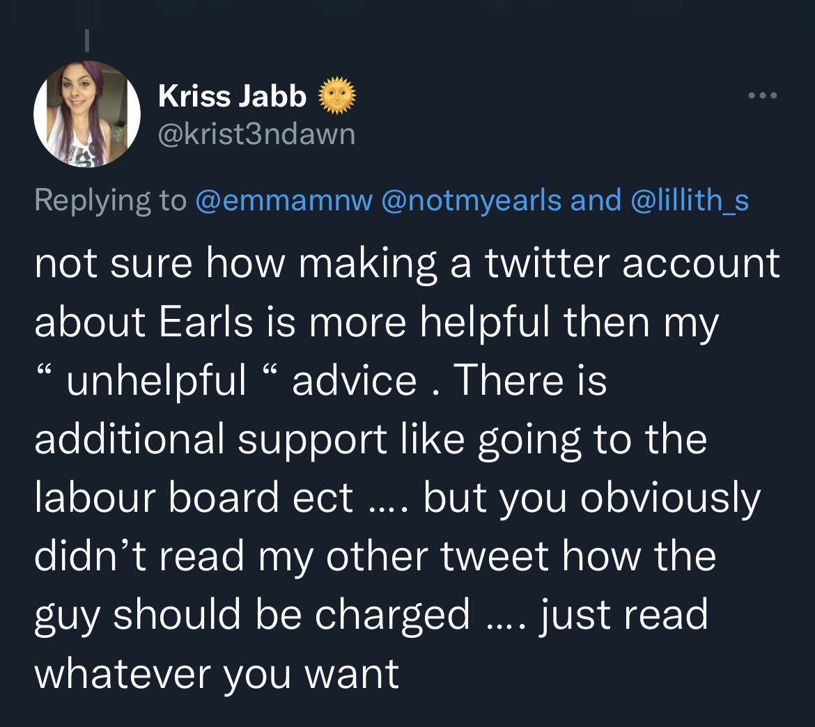 notmyearls's tweet photo. @emmamnw @krist3ndawn @lillith_s Good Afternoon, this account was made for anonymous tips and stories to be shared in a safe space. whether or not legal action is taken is not the point, the point to be made is for people to speak up and share their stories/traumas within the environment. Replying to this tweet: https://t.co/UJCPUmoYBm