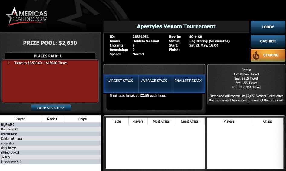 The countdown begins... Who will win today's <a href="/apestyles/">Jonathan Van Fleet</a> SNG for a Venom ticket on <a href="/ACR_POKER/">ACR Poker</a> ???

#NFTs #poker #venom #goodforpoker