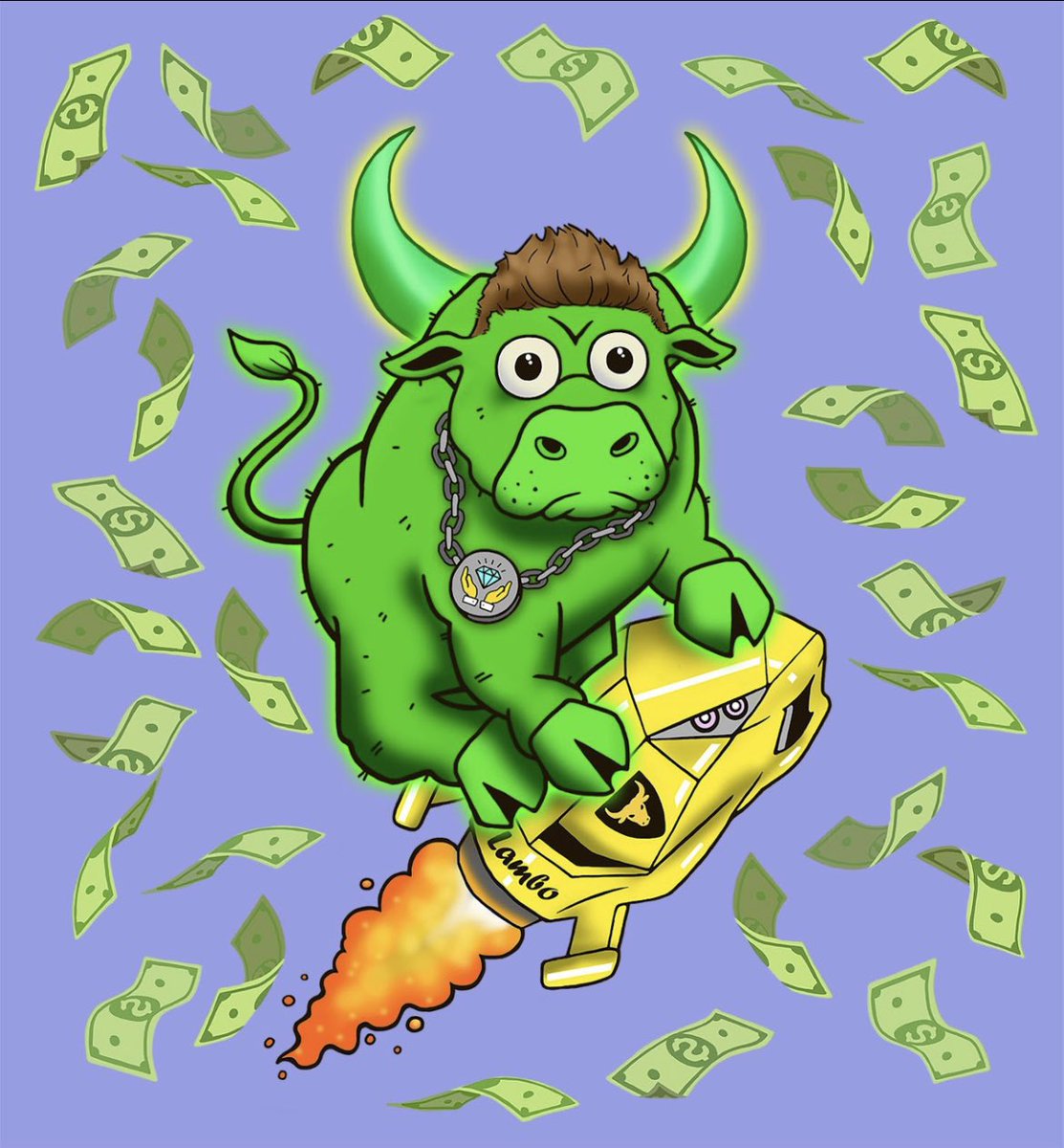 Bought my 10th <a href="/wallstbullsNFT/">Wall St Bulls</a> this morning🤘🏻All these paperhorns selling for cheap are surely going to regret it in the future! Legendary art done by the one and only @Cam_rackam 🐂🚀 #welikethebulls #BullishAF #marketisdown #bullsarestillup🚀 #periwinkle 💜💜💜