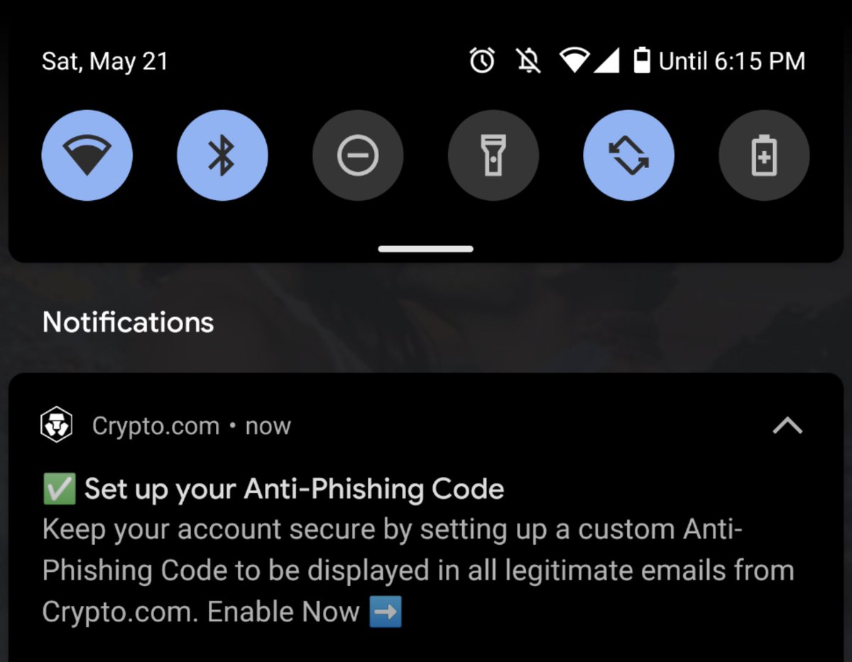 I think everything is so sus I can't even believe push notifications anymore from my favorite apps!!

Can <a href="/cryptocom/">Crypto.com</a> confirm this is real please before I click to confirm?