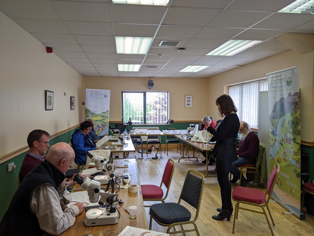 BOMaoileoin's tweet photo. That's 1 of 2 events down this weekend to wrap up #NationalBiodiversityWeek. Today we worked on #macroinvertebrate identification with committed anglers from the #Bunnoe and #Annalee catchments. Tomorrow we visit the #Knappagh at Billy Fox Park at 11am! Everyone is welcome!🙌😃 https://t.co/oLb4WgLLUg