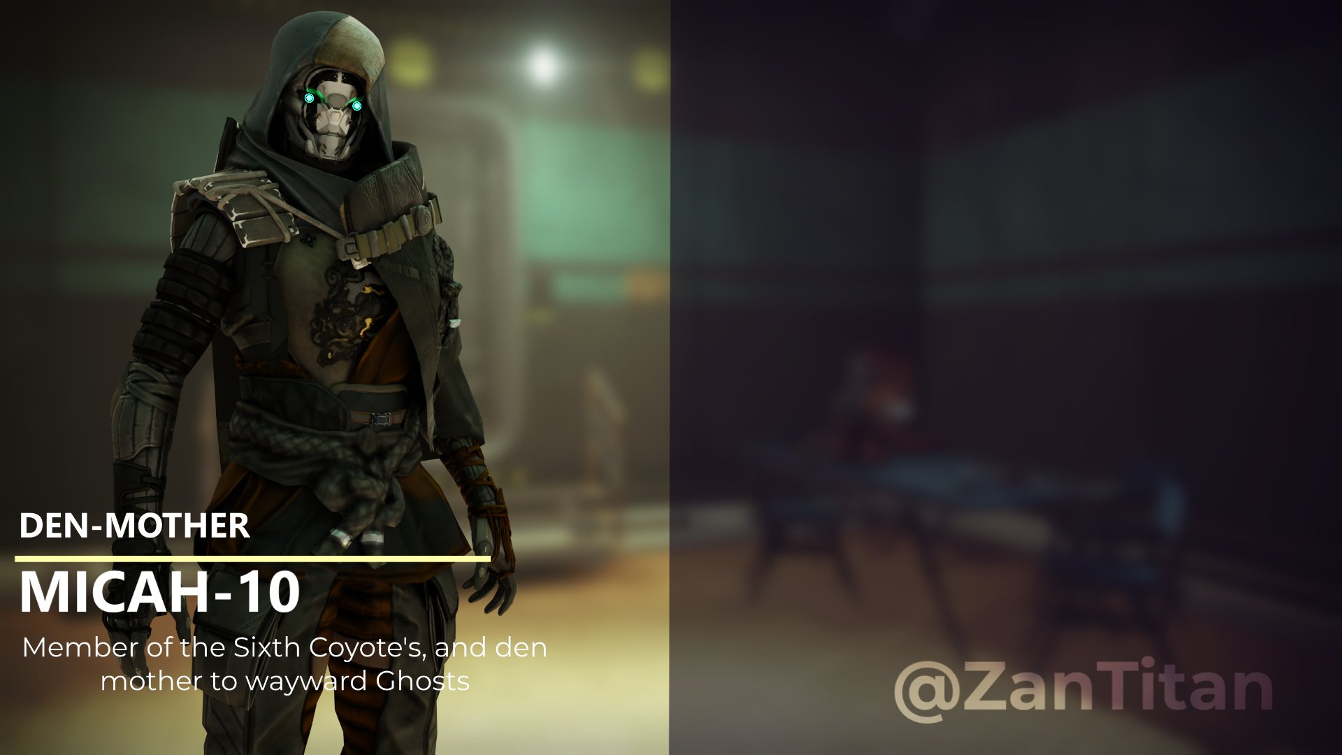 Zan-7, Exo Titan on X: “Micah-10, The Ghost Den Mother. As a