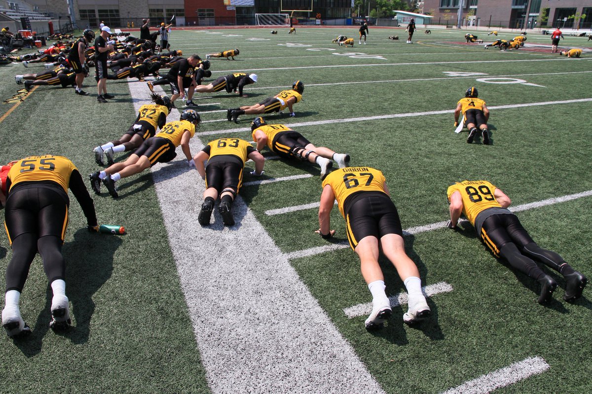 BobButrym's tweet photo. A 3-Pack photo tweet for Day 3 of #TicatsCamp held Saturday May 21st. @Ticats squad worked hard through the twin session #PowerPractice
1/3 #CFLTC https://t.co/LVwiRLTXfO