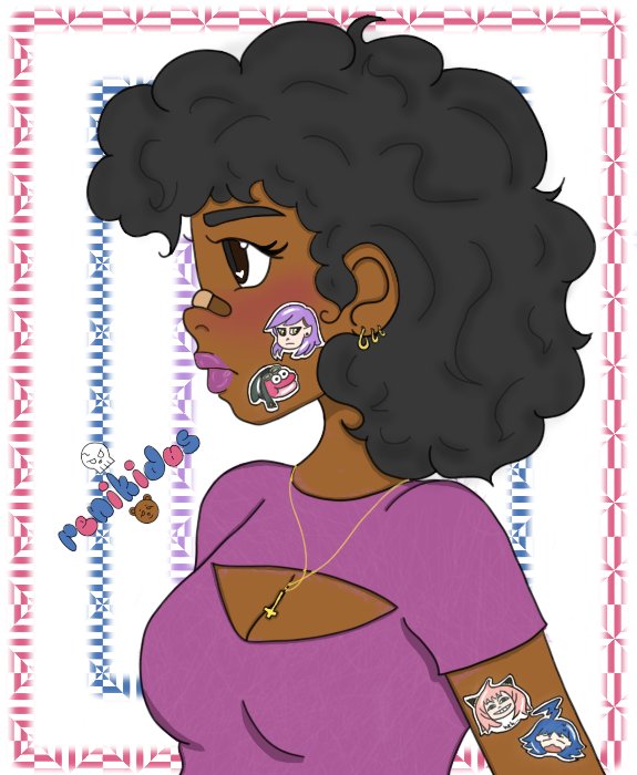 I found this on here and thought it'd be fun 😁
.
.
.
#BlackAnime #BlackArtwork #BlackArt #BlackArtist #BlackFemaleArtist #Blerd #AnimeArtStyle #LGBTQ #BiArtist #Illustration  #CharacterArt #SpammingArt #DigitalArt #DrawingForFun #LearningArtist #DrawThisInYourStyleMyRame