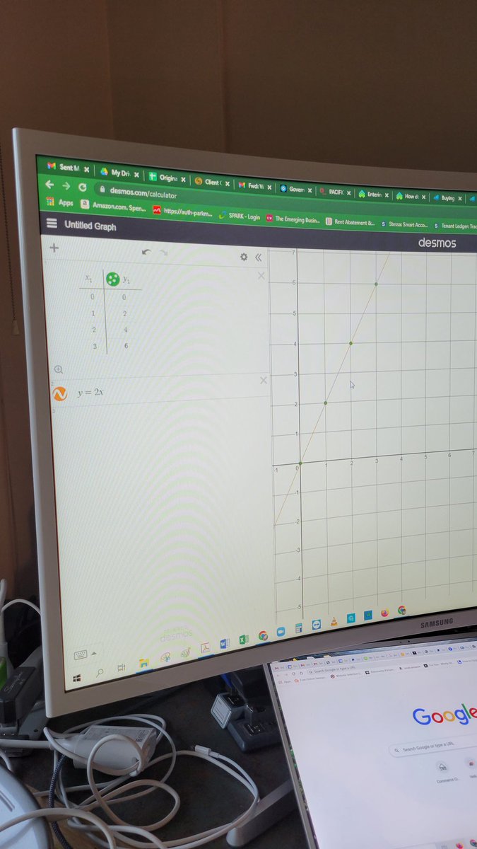 BobQuadratic's tweet photo. We spent time matching lines on @desmos to my friends. Lily did a great job matching! She even did the counting to make Linear Lydia appear. https://t.co/uj6um5MXut