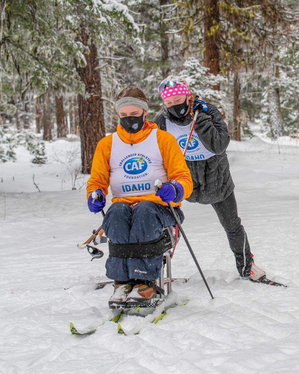 In 2019, a helicopter crash left Jordan Valentine unable to walk due to spinal cord injury. She continues therapy for muscle control + walking. She enjoyed CAF’s Nordic Skiing clinic - a Nordic Sit Ski Bucket and Frame grant will help her get out more! #TeamCAF #CAFIgnites https://t.co/N2c5bZLN2U