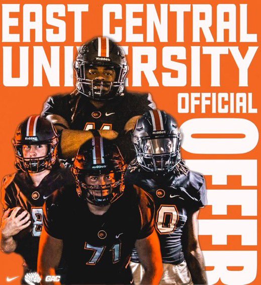 Excited to say after a great talk With <a href="/LitrentaJohn/">John Litrenta</a> , I’ve received my First Official Offer from East Central University #Gotigers <a href="/Recruit_SF_FTBL/">SF Wolves Football Recruiting #RecruitTheFE</a> <a href="/coach_wolfpack/">Kyle White</a>  <a href="/CoachTurner363/">Damon Turner</a> <a href="/CoachJMangrum/">James Mangrum</a>
