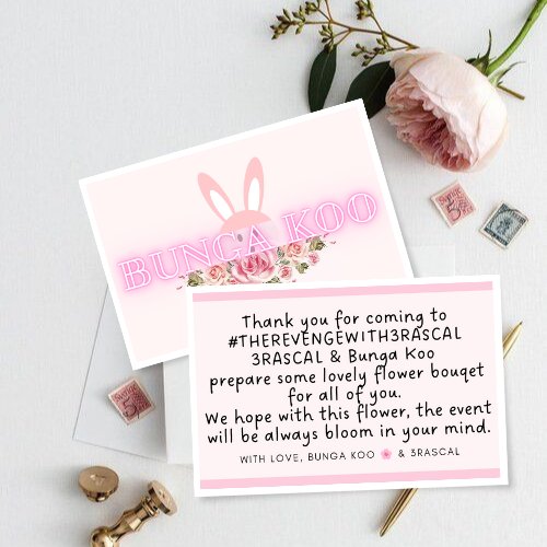 Bunga_Koo's tweet photo. ㅤ
ㅤ📣 #BungaKooEvent

ㅤ  ㅤ🌸⭑ Bunga Koo Souvenirs ⭑🌸
ㅤ ━━━━━━━━━━━━━━━━━━━━━━━

Silahkan mengambil buket bunga dengan cara RT / QRT Bunga yg di pilih sebagai kenang-kenangan dari acara 
#THEREVENGEWITH3RASCAL 

Event by @IRREGULAIR
ㅤ https://t.co/yLoS0otFSU