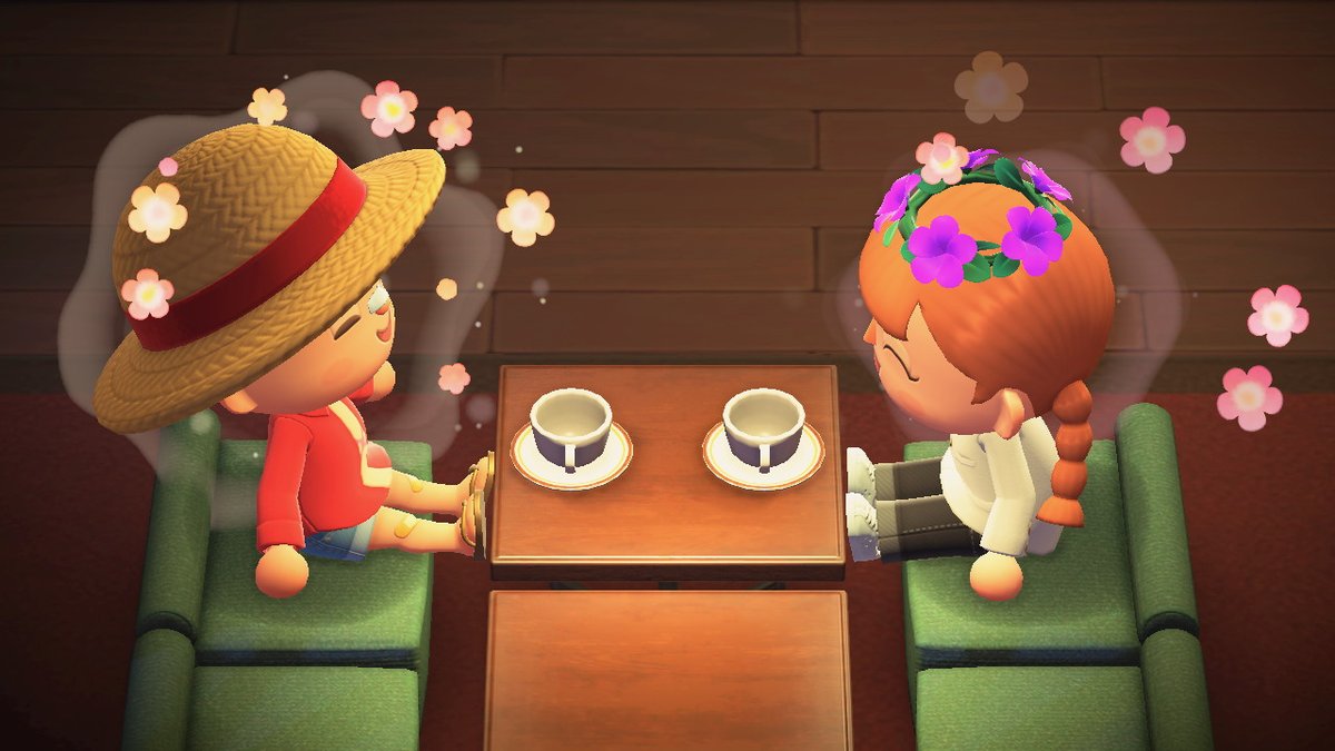 tinyacnh's tweet photo. #AnimalCrossing #ACNH #NintendoSwitch big chillin at the cafe https://t.co/G95LimM5PD