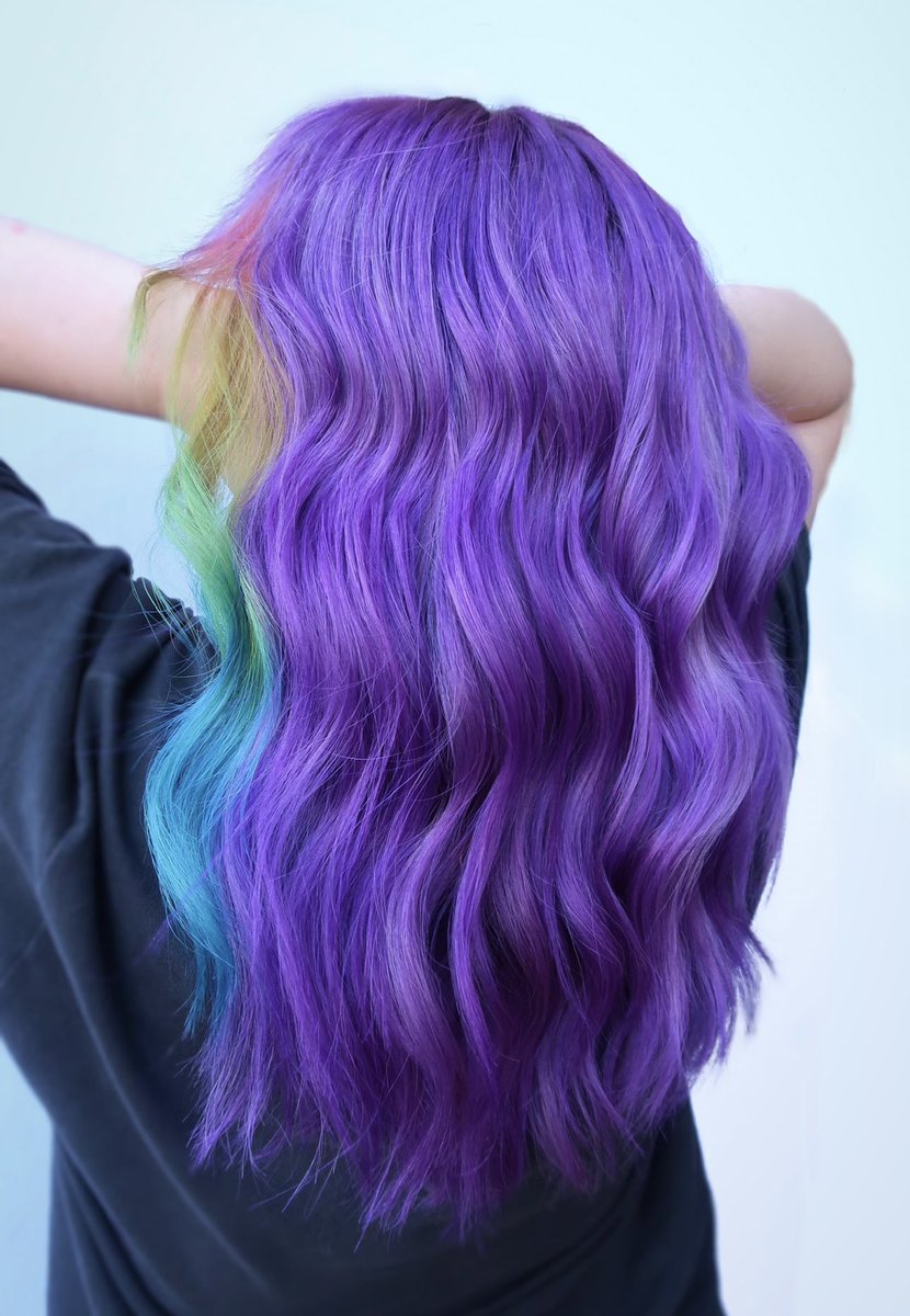 tkcolorss's tweet photo. rainbows on robin🌈💜
•
#denverhair #denverhairstylist #pulpriot #edm #edmdenver #rainbowhair #purplehair #denverhairsalon #vividhair #bassmusic https://t.co/tUoezWk2Yr